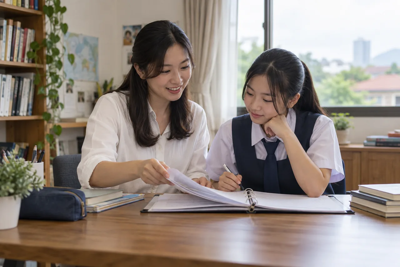 Student beginning a one-to-one SPM Mathematics trial lesson